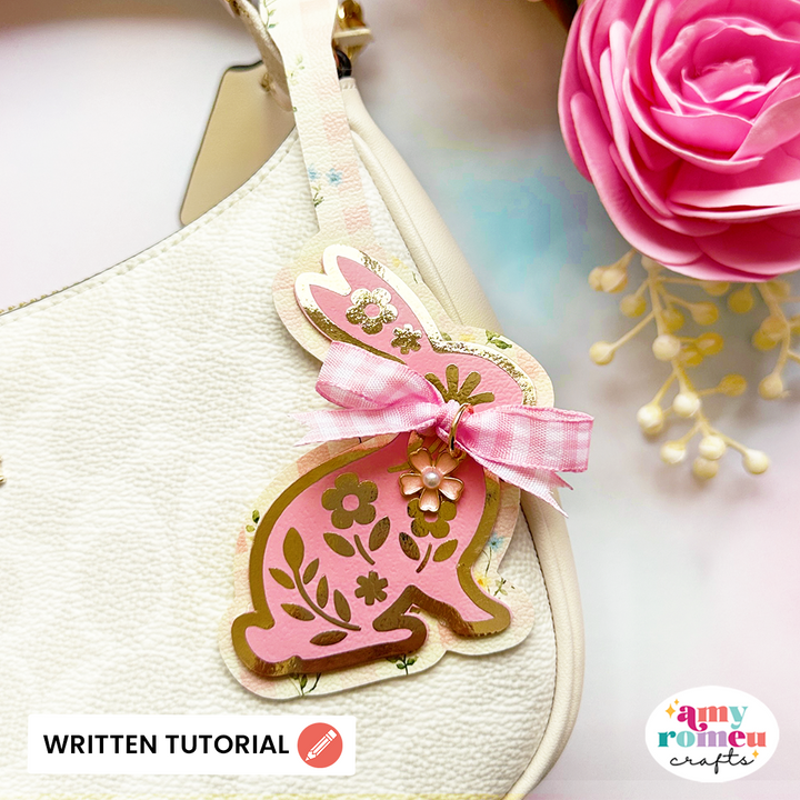 Faux Leather Spring Bunny Purse Charm SVG & Written Tutorial