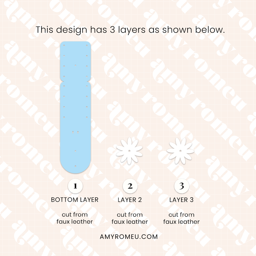 Faux Leather Daisy Lip Balm Holder SVG & Written Tutorial