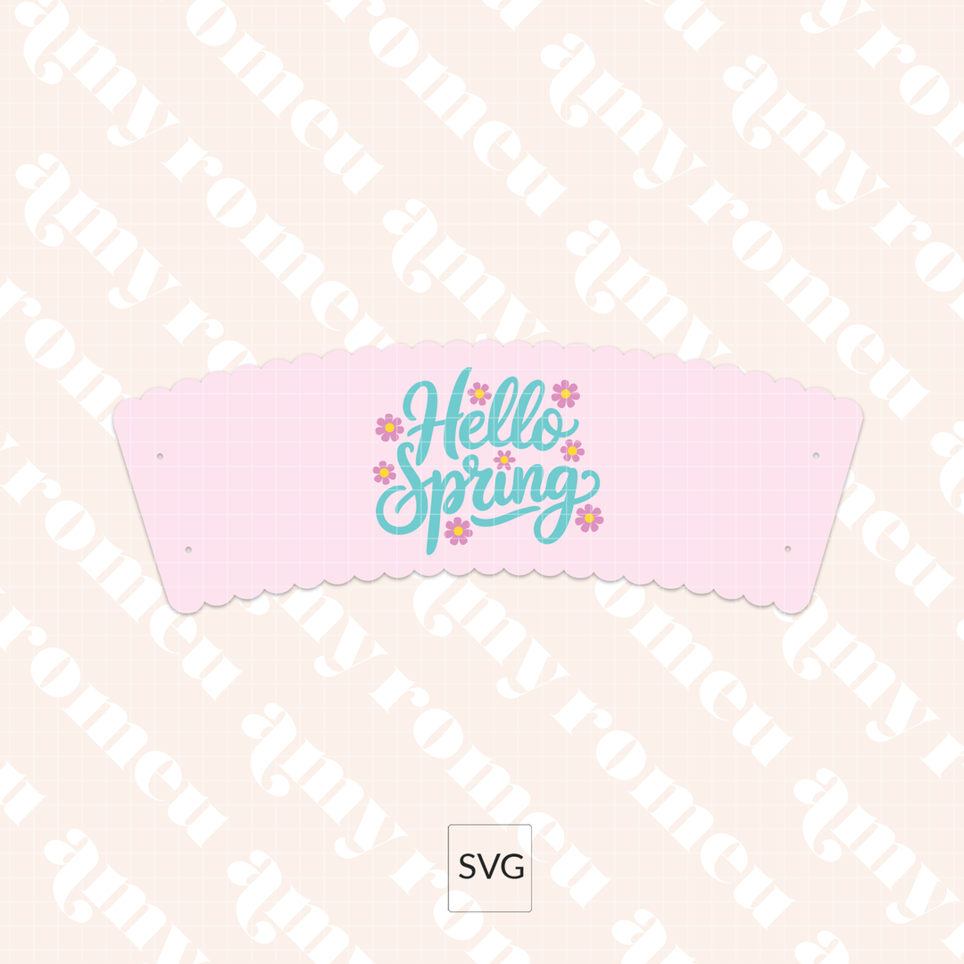 Faux Leather Spring Coffee Cup Sleeve SVG & Written Tutorial