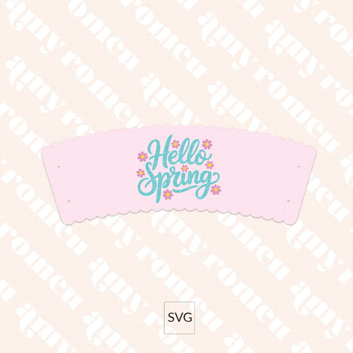 Faux Leather Spring Coffee Cup Sleeve SVG & Written Tutorial