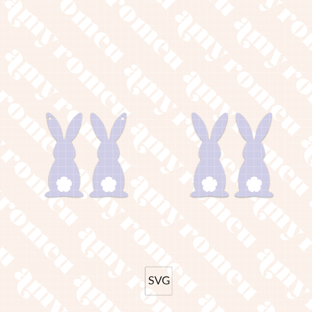Faux Leather Bunny Tail Earrings SVG & Written Tutorial