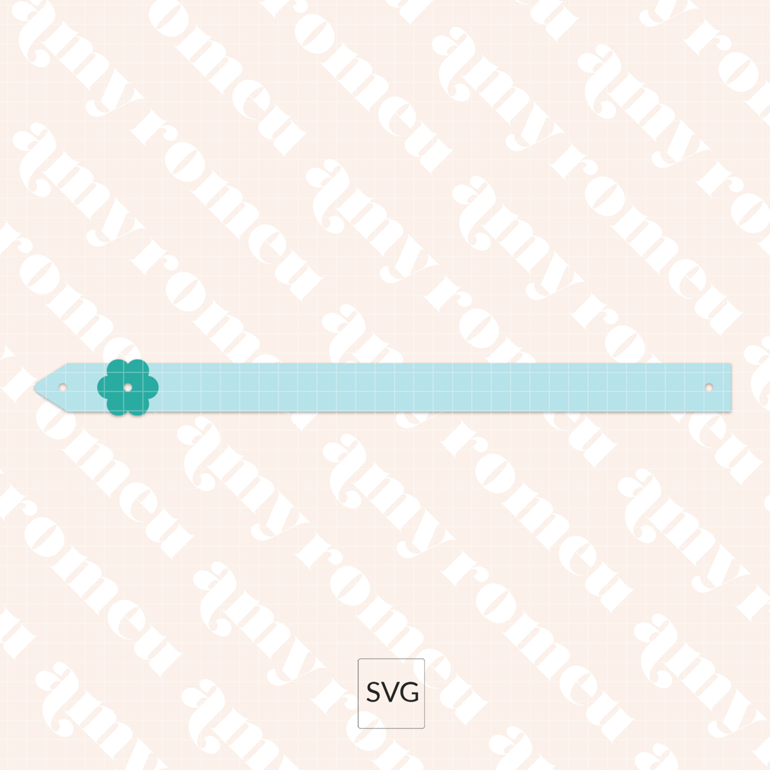 Faux Leather Flower Name Keychain SVG & Written Tutorial