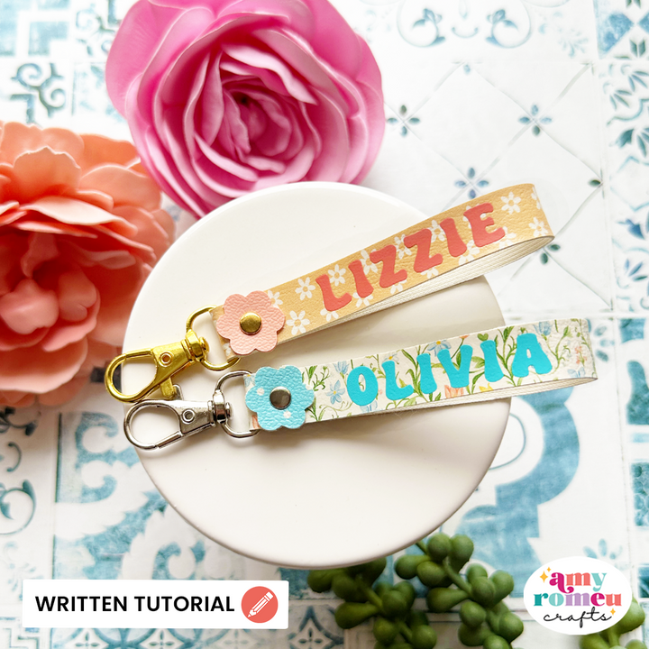 Faux Leather Flower Name Keychain SVG & Written Tutorial