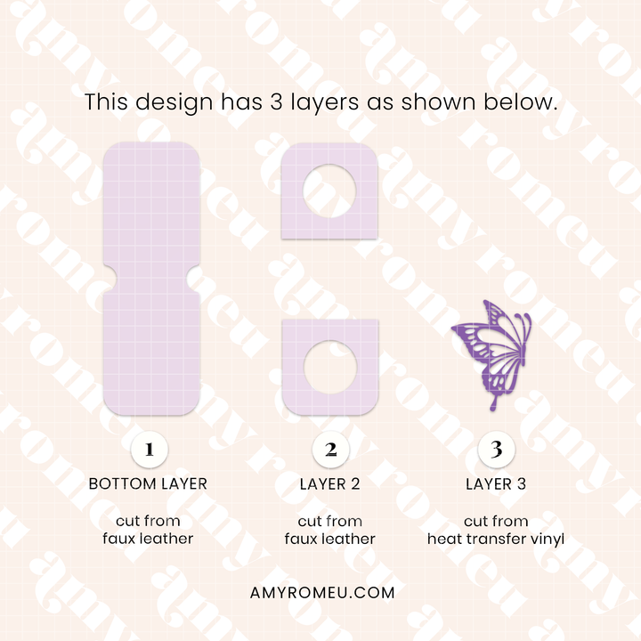 Faux Leather Butterfly Magnetic Bookmark SVG & Written Tutorial