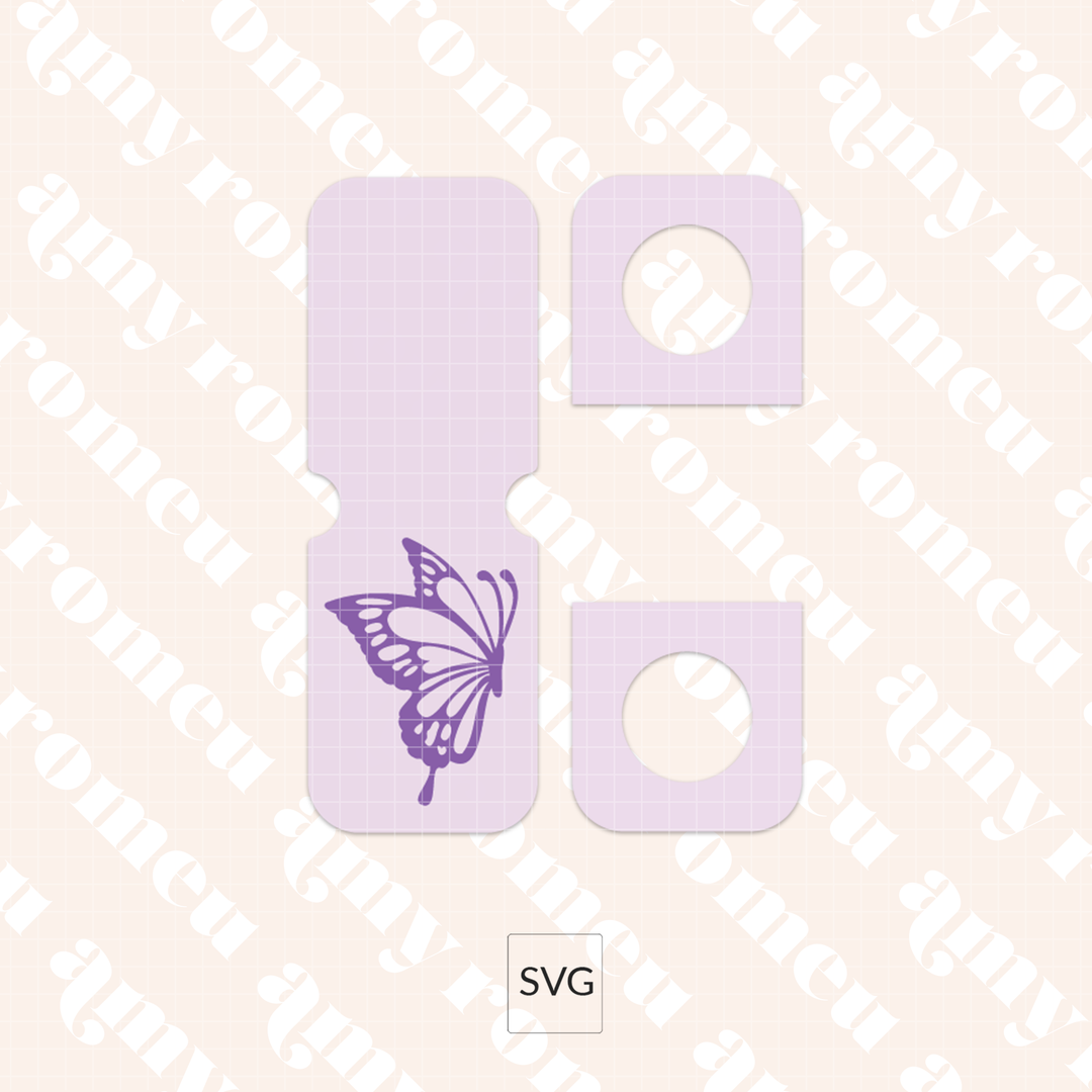 Faux Leather Butterfly Magnetic Bookmark SVG & Written Tutorial