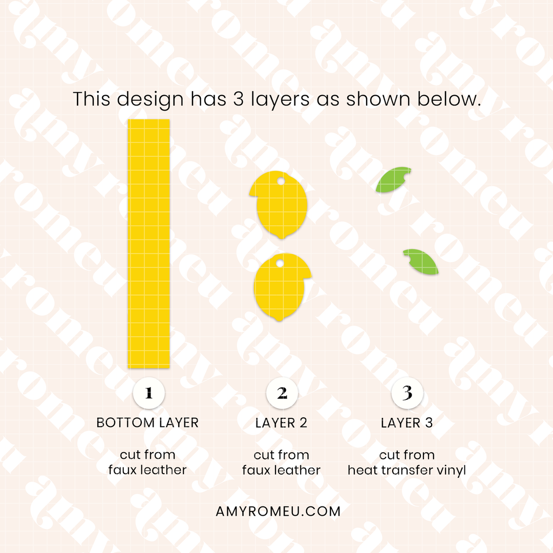 Faux Leather Lemon Keychain SVG & Written Tutorial