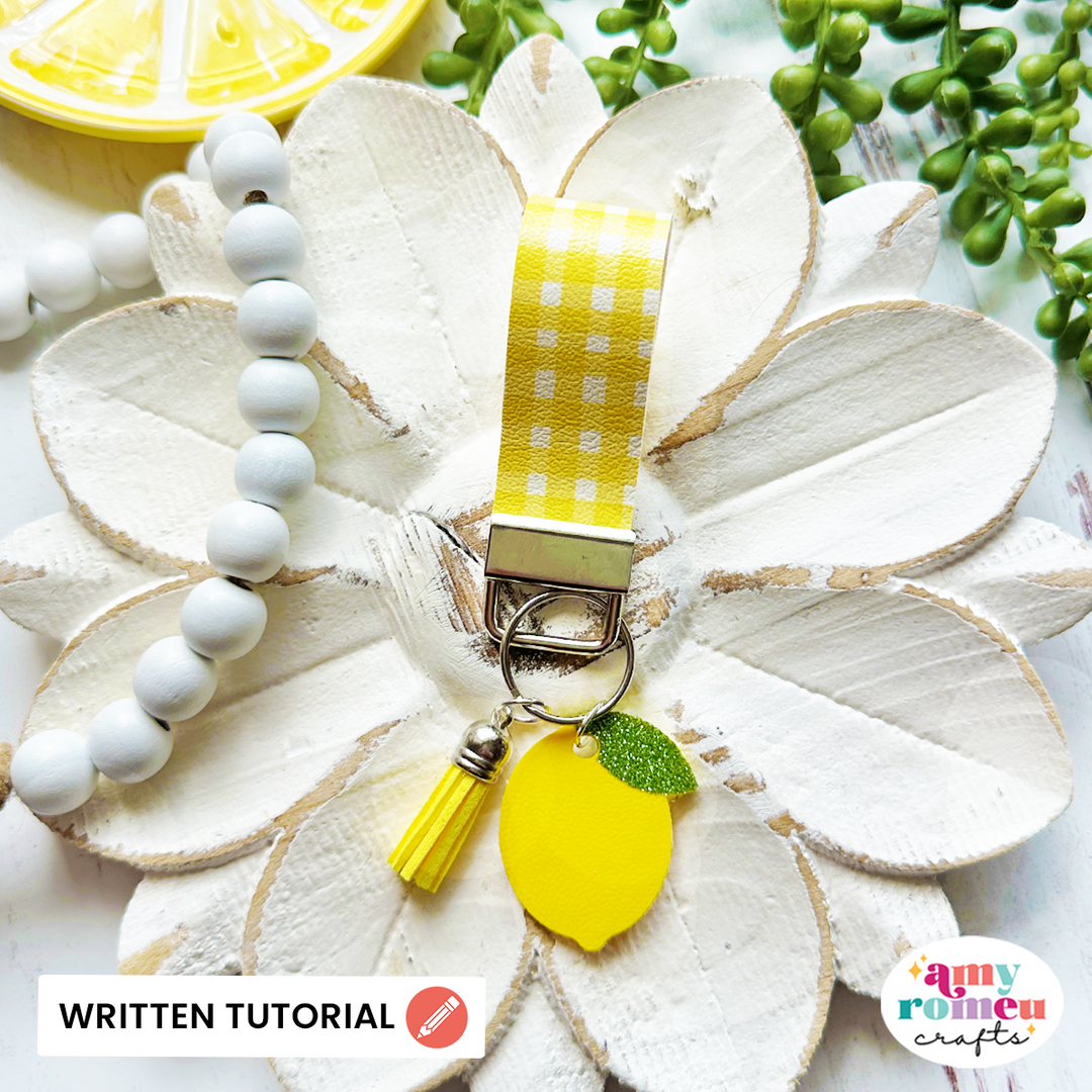 Faux Leather Lemon Keychain SVG & Written Tutorial