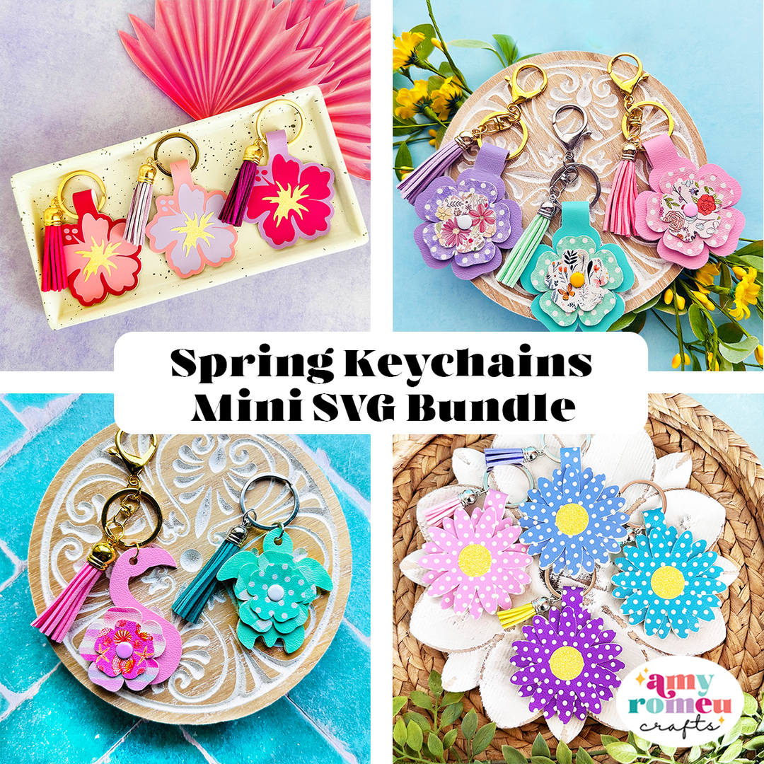 Spring Keychains Mini SVG Bundle