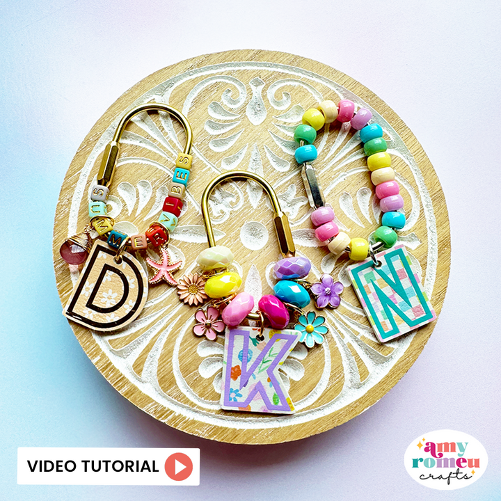 Faux Leather Initial Charms for Carabiner Keychains SVG & Video Tutorial