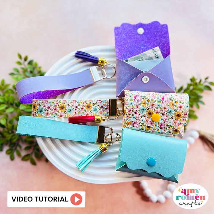 Faux Leather Card Wallet and Wristlet SVG