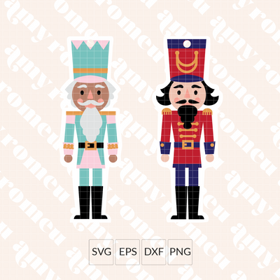 Faux Leather Christmas Nutcracker Bookmarks SVG
