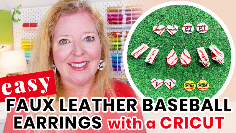 Personalized Baseball or Softball Faux Leather Earring SVGs