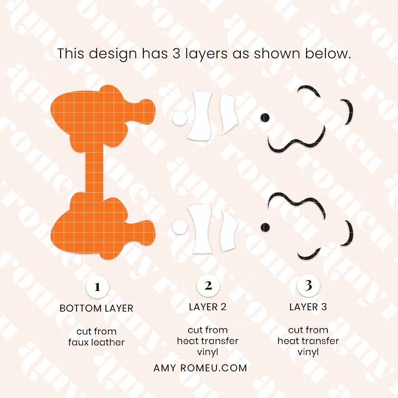 Clownfish Keychain SVG