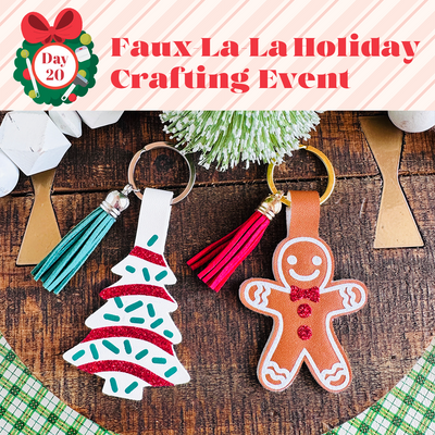Faux Leather Holiday Keychain SVGs