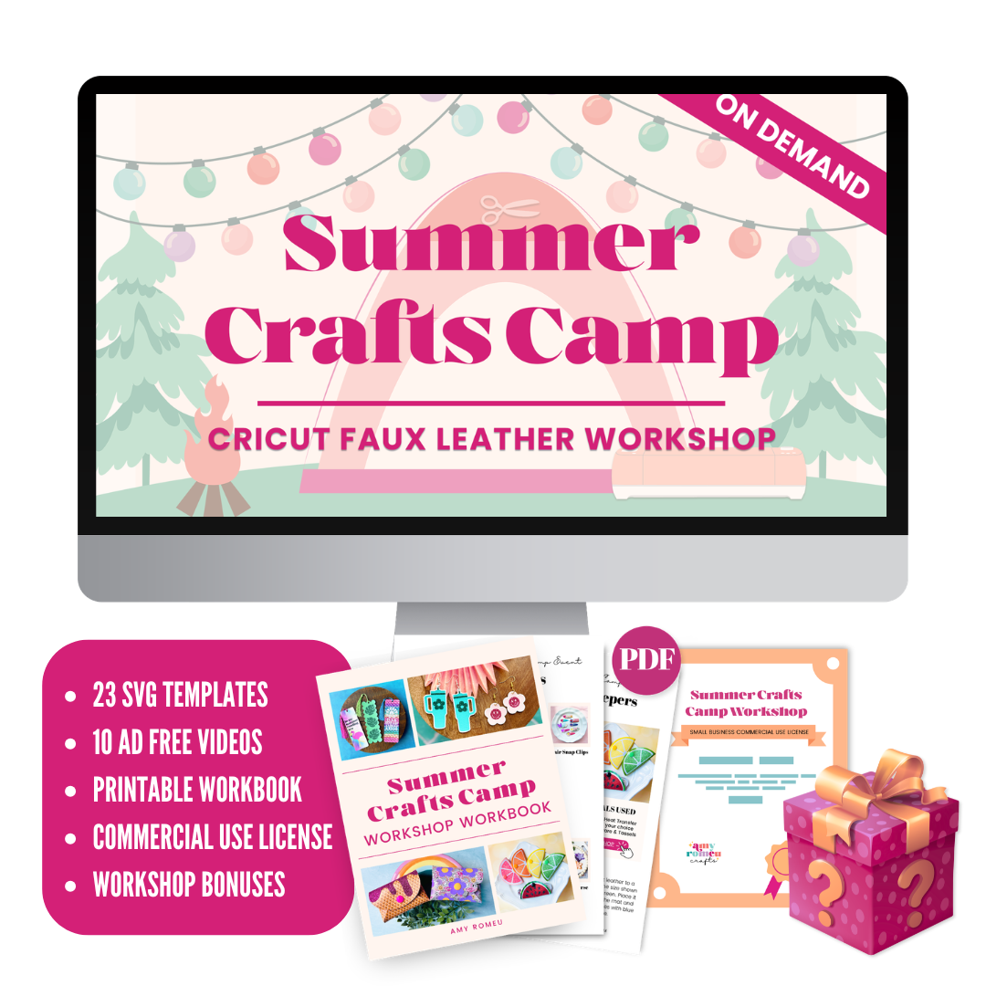 Summer Crafts Camp Cricut Faux Leather Crafting Workshop