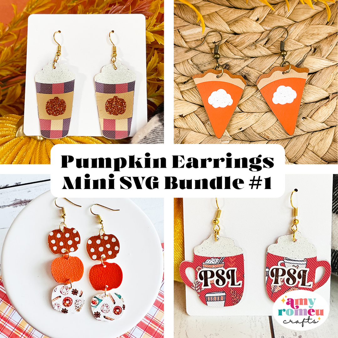 Pumpkin Earrings Mini SVG Bundle #1