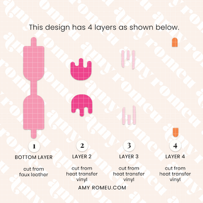 Summer Popsicle Keychains SVG Set of 3