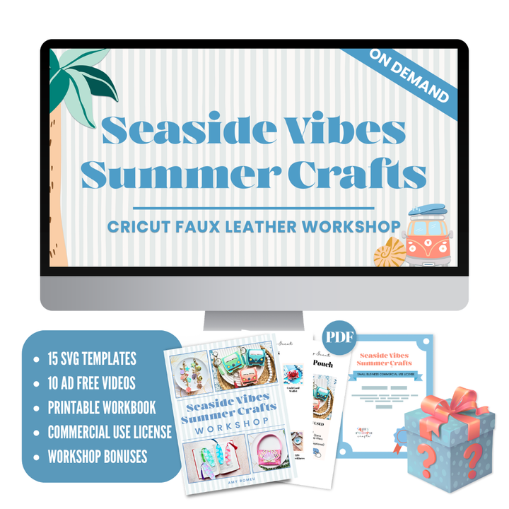 Seaside Vibes Cricut Faux Leather Crafting Workshop