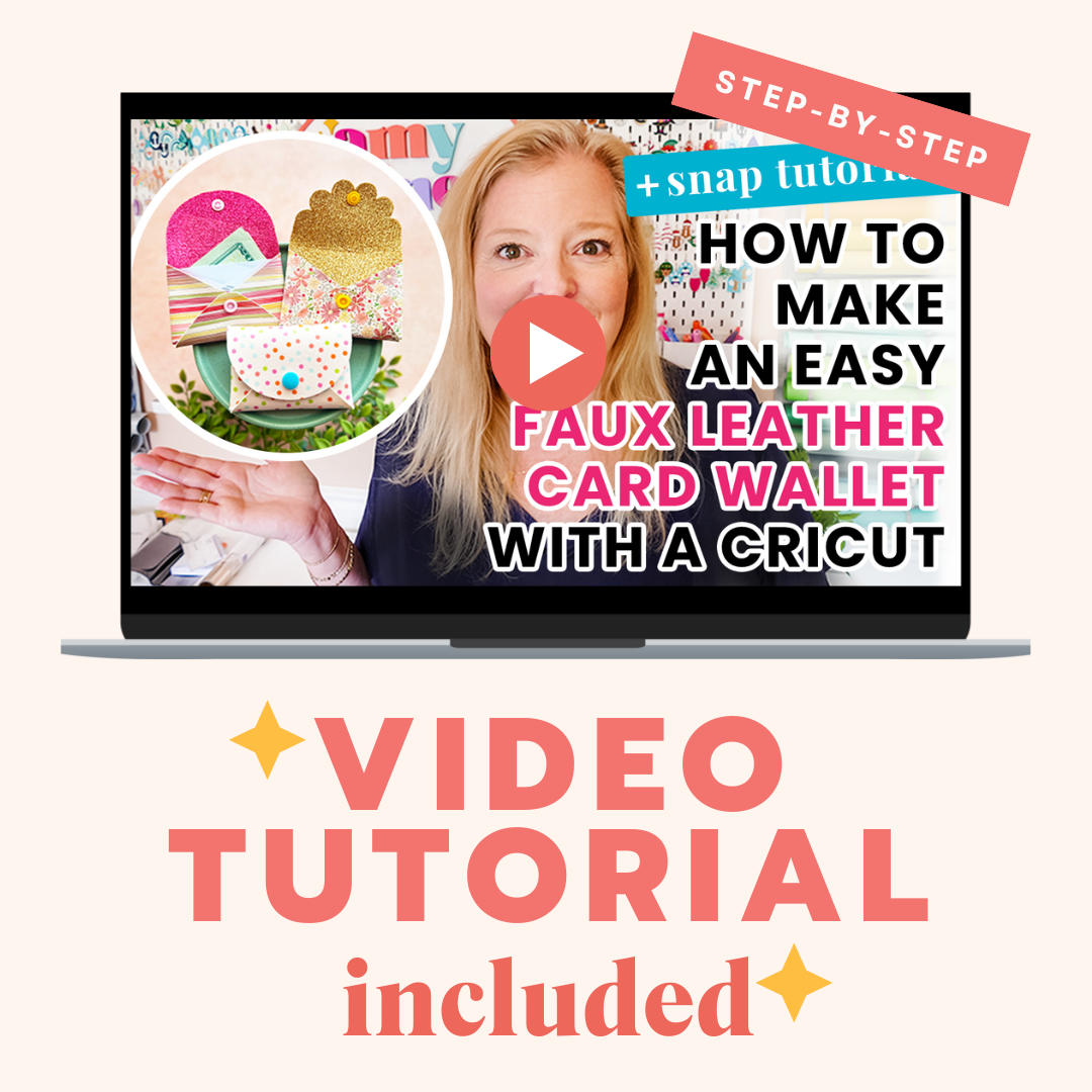 Faux Leather Card Wallet SVGs with Video Tutorial
