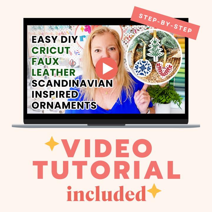 Faux Leather Scandinavian Inspired Christmas Ornaments SVGs