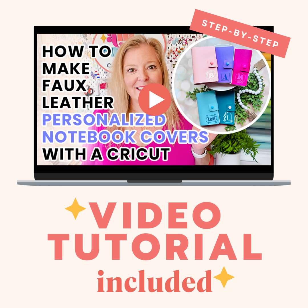 Personalized Faux Leather Notebook Cover SVG & Video Tutorial