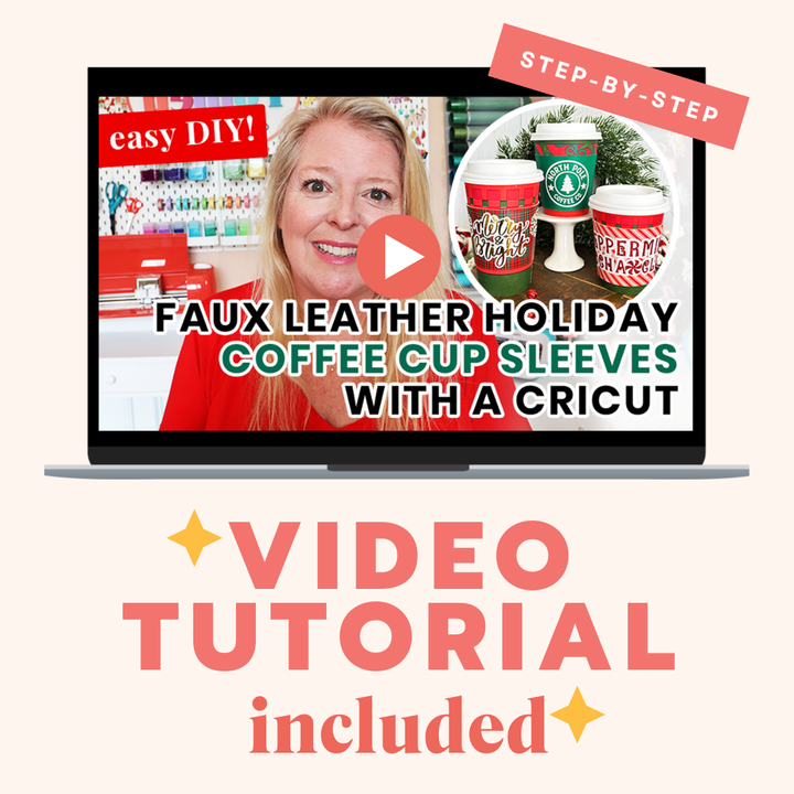Set of 3 Holiday Coffee Cup Sleeves SVG & Video Tutorial