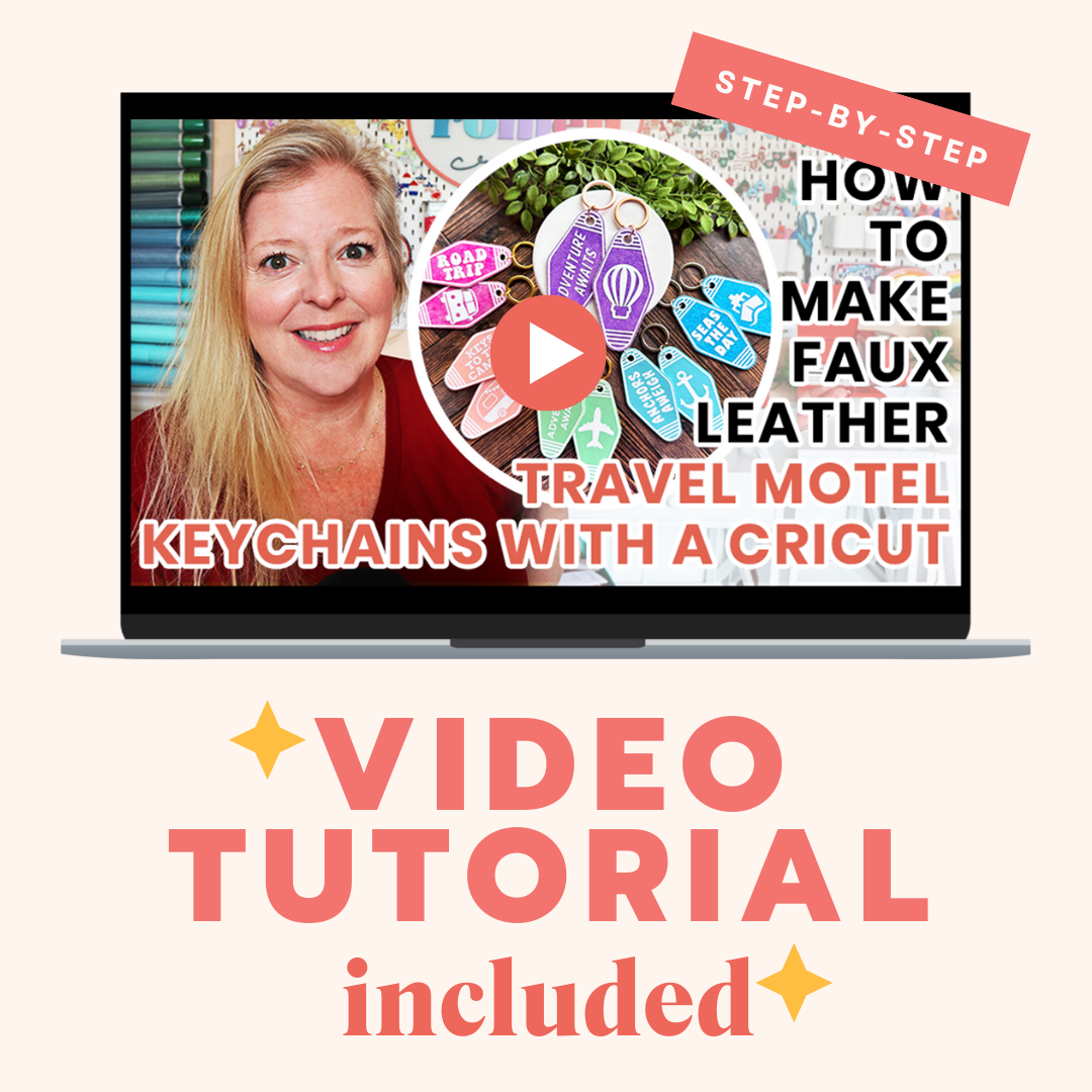 Faux Leather Travel Motel Keychains SVG Bundle & Video Tutorial