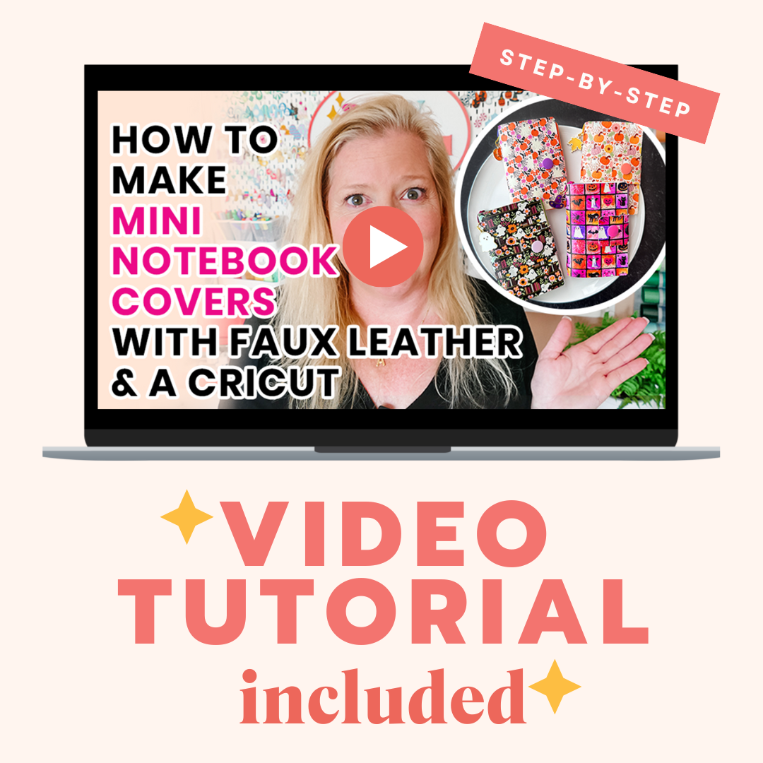 Faux Leather Mini Notebook Cover SVG
