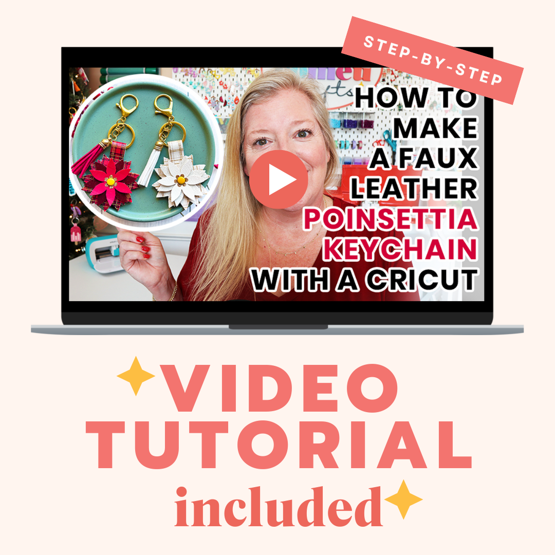 Layered Poinsettia Keychain SVG & Video Tutorial