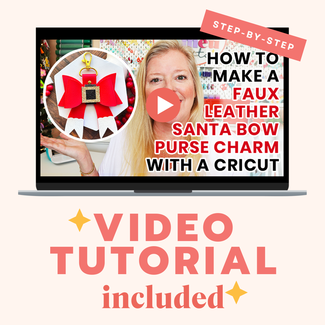 Santa Bow Purse Charm SVG & Video Tutorial