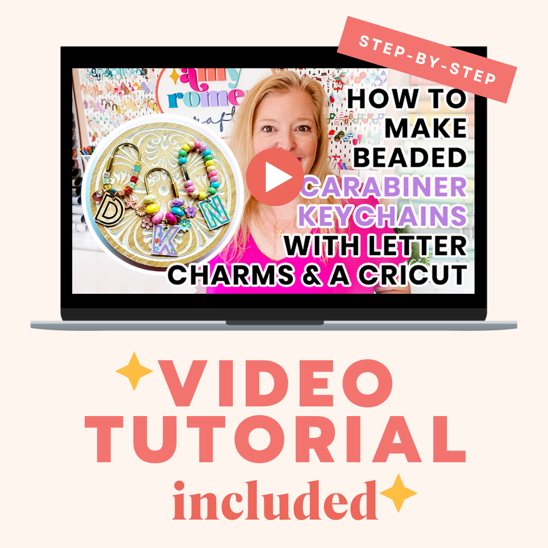 Faux Leather Initial Charms for Carabiner Keychains SVG & Video Tutorial