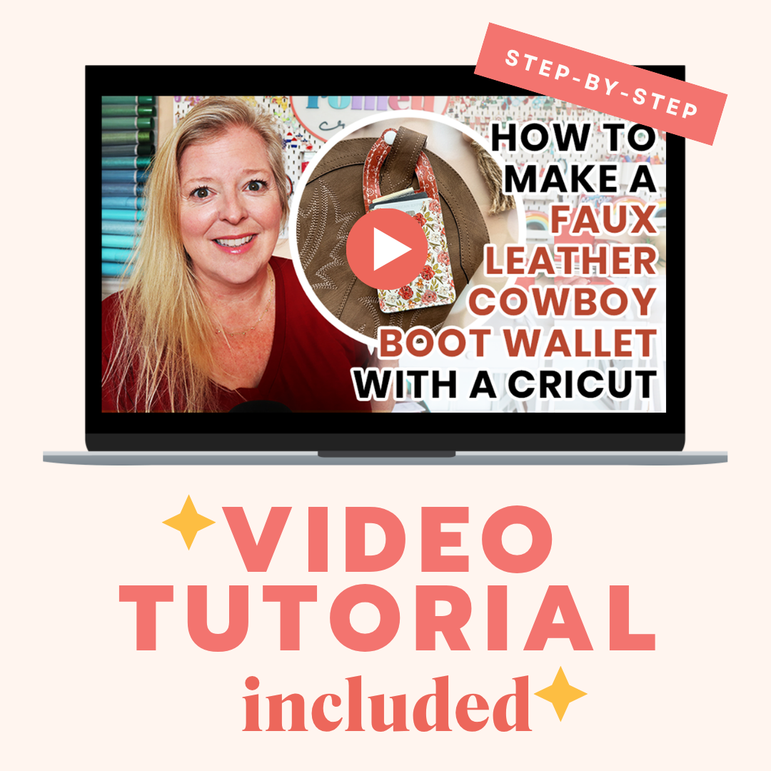Faux Leather Cowboy Boot Wallet & Video Tutorial