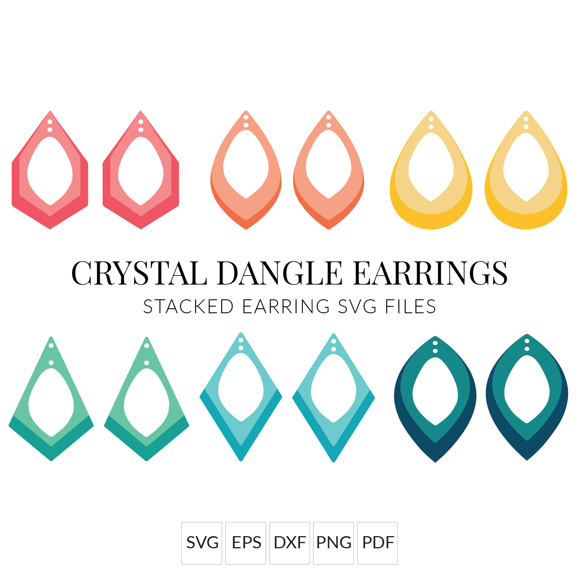 Crystal Dangle Earrings SVG File – Amy Romeu