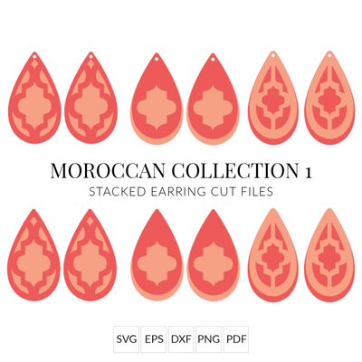 Moroccan Collection 1 Earrings SVG File