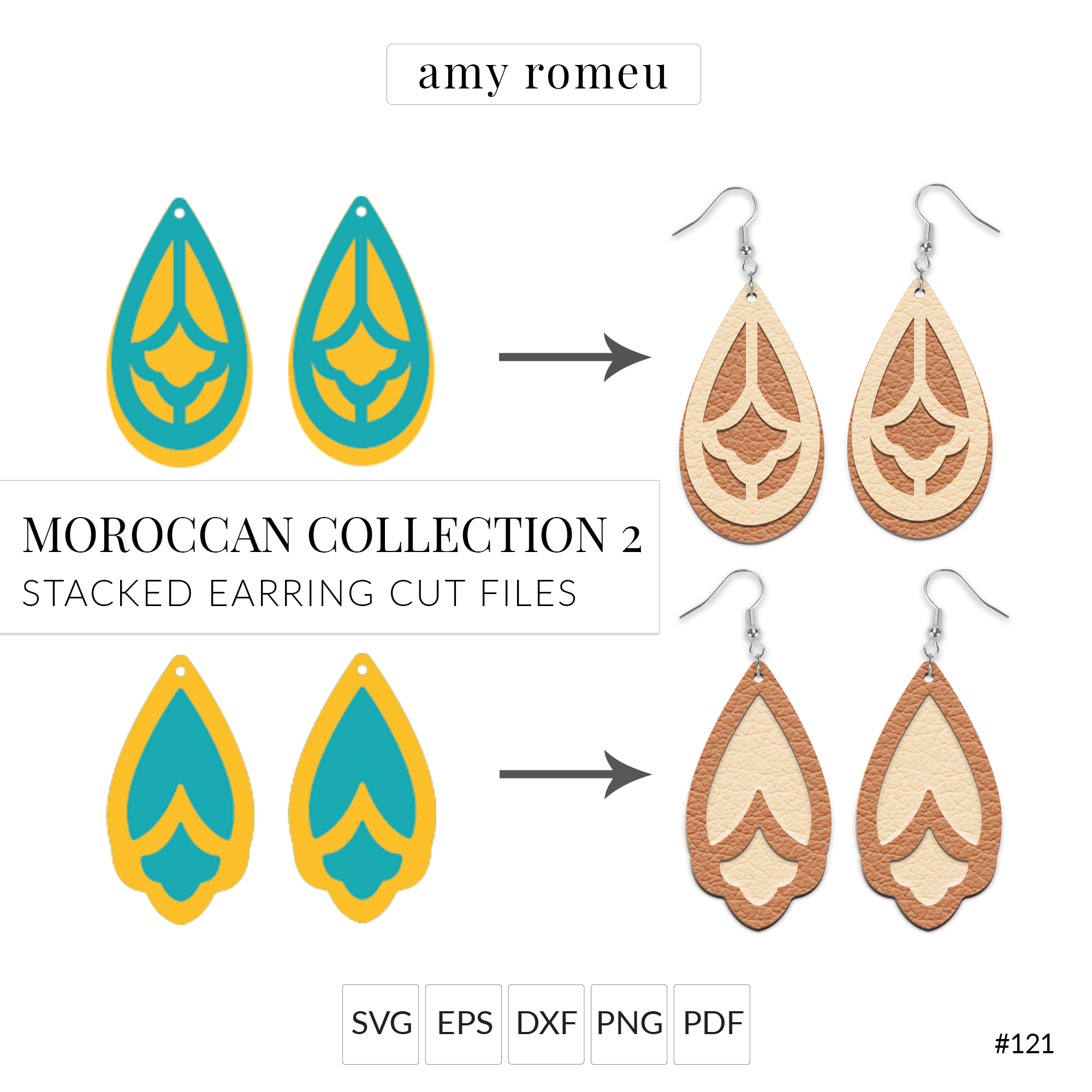 Moroccan Collection 2 Earrings SVG File – Amy Romeu