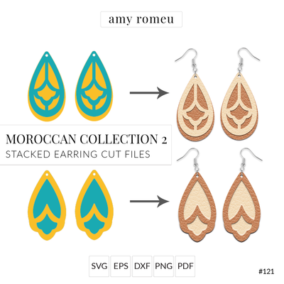 Moroccan Collection 2 Earrings SVG File
