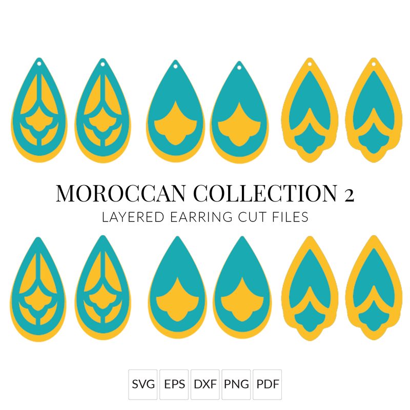 Moroccan Collection 2 Earrings SVG File