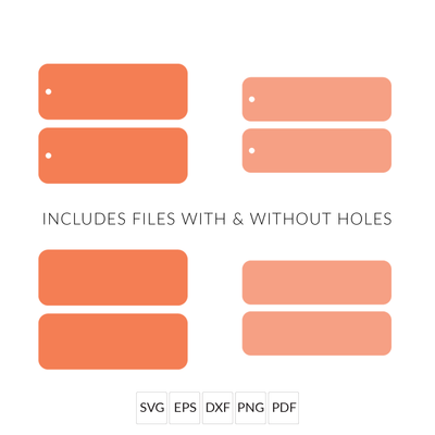 Rectangle Keychain SVG Files