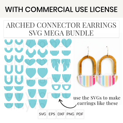Arched Connector Earrings SVG Mega Bundle with Commercial Use License