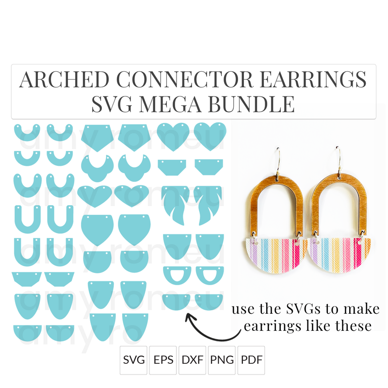 Arched Connector Earrings SVG Mega Bundle