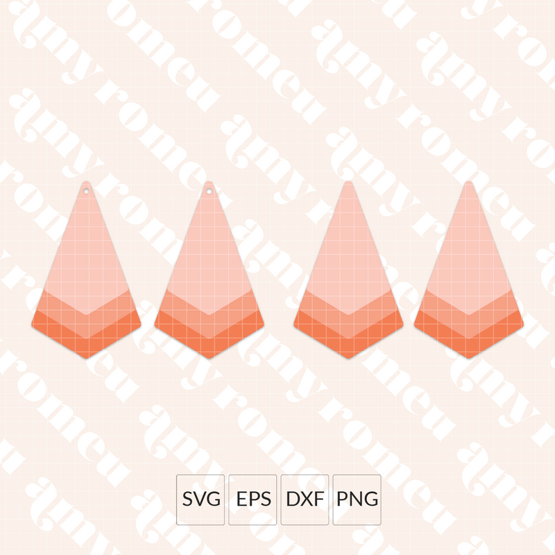 Layered Wide Diamond Earring SVG