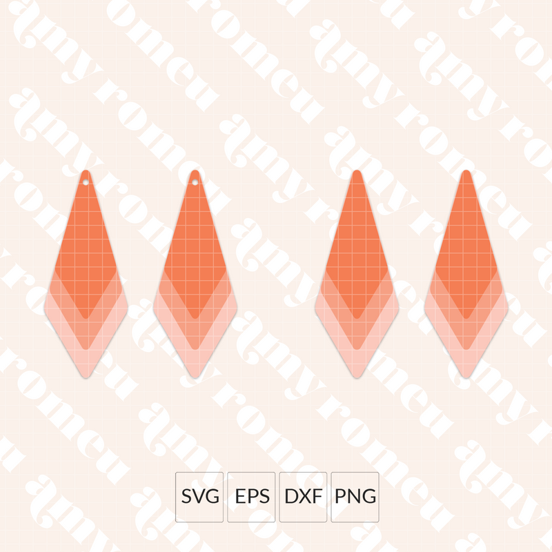 Layered Dagger Earring SVG