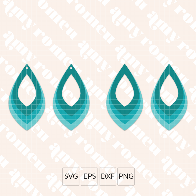 Layered Cutout Petal Earring SVG