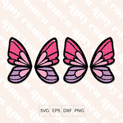 Colorful Butterfly Wing Earring SVG