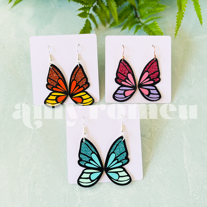 Colorful Butterfly Wing Earring SVG