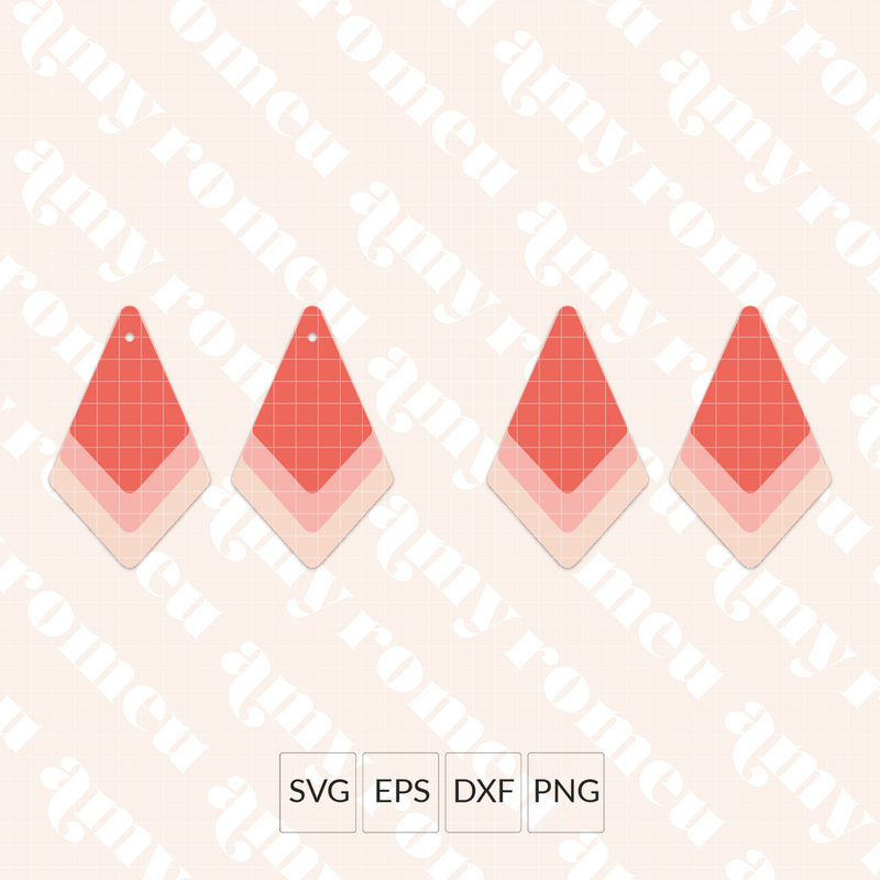 Layered Diamond Earring SVG