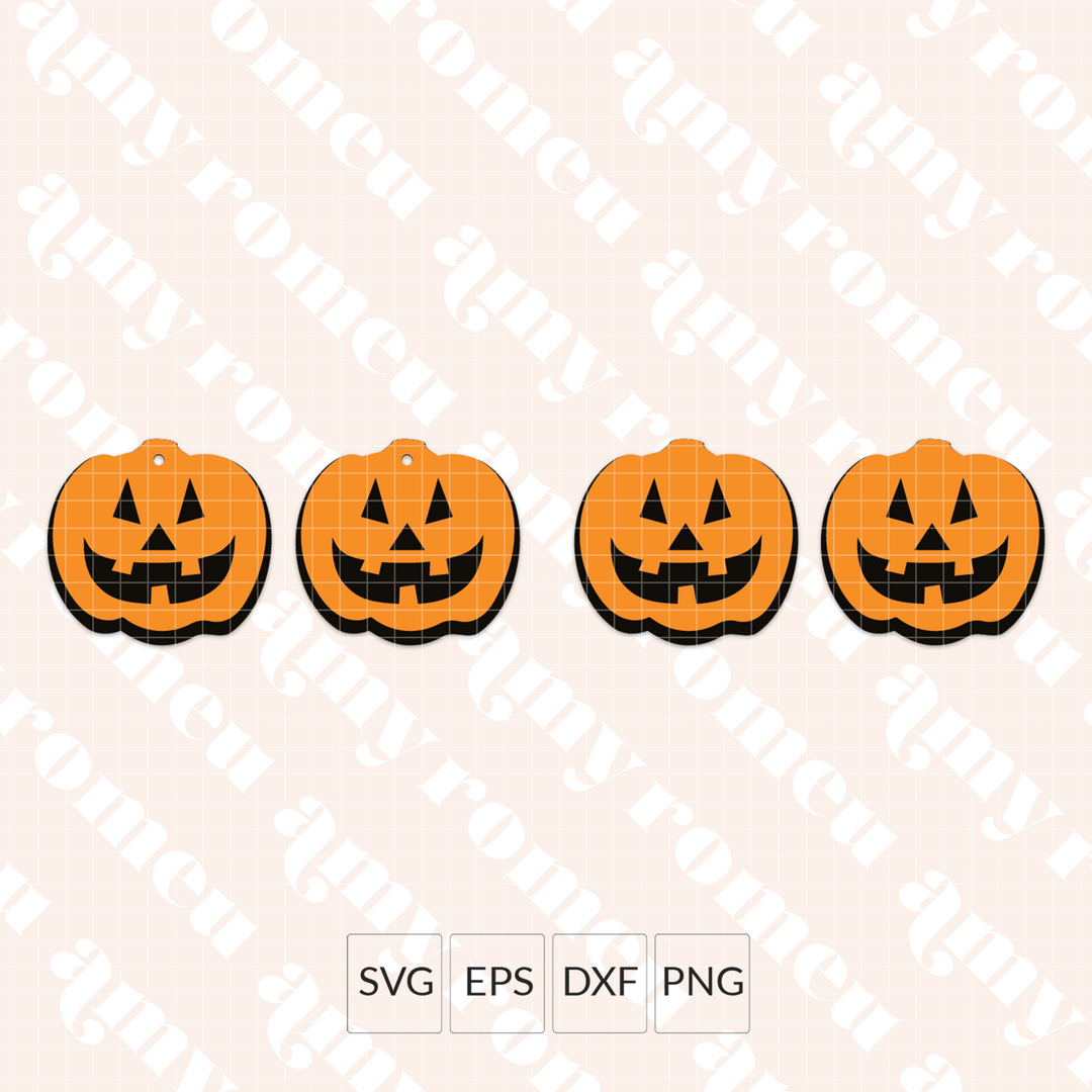 Layered Jack O'Lantern Earring SVG