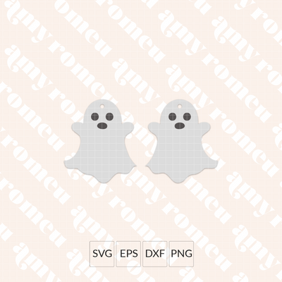 Floating Ghost Earring SVG for Glowforge/Laser