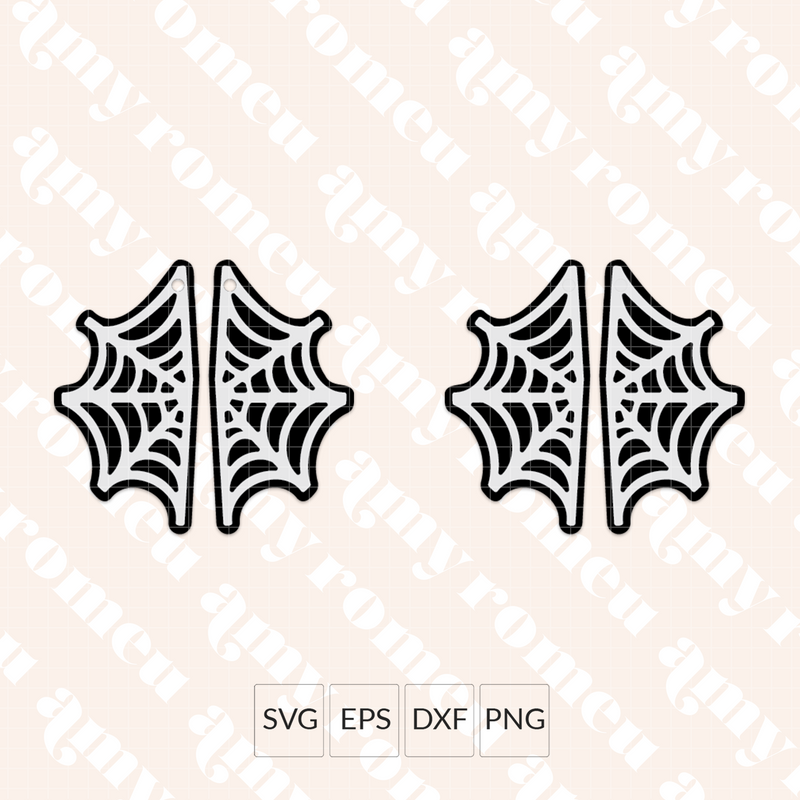 Half Cobweb Earring SVG