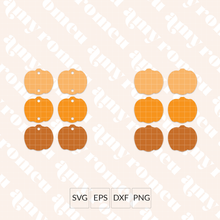 Stacked Pumpkins Earring SVG